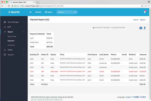 Mtnpos Report Payment